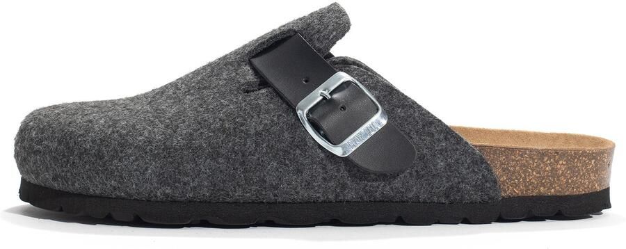 Bayton Clogs 'MOKE' antraciet zwart