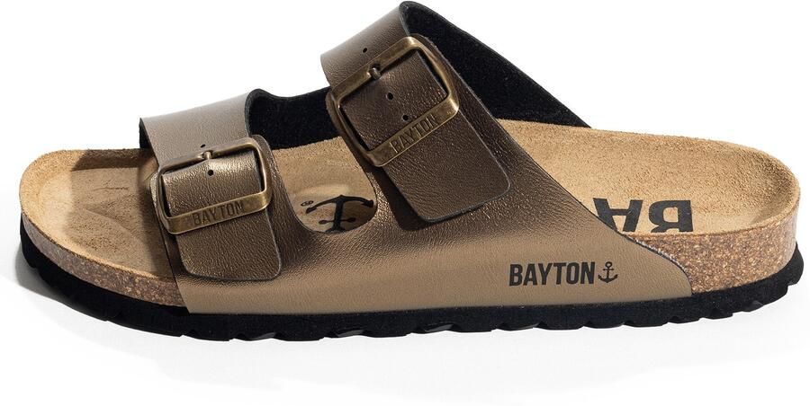 Bayton Huisschoenen 'Atlas' sand chocoladebruin brons