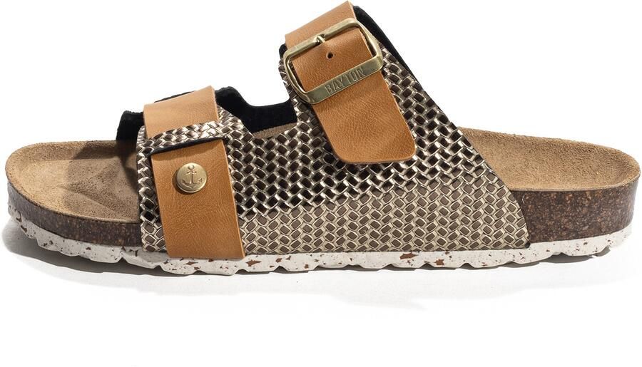 Bayton Huisschoenen 'Narnia' cognac goud
