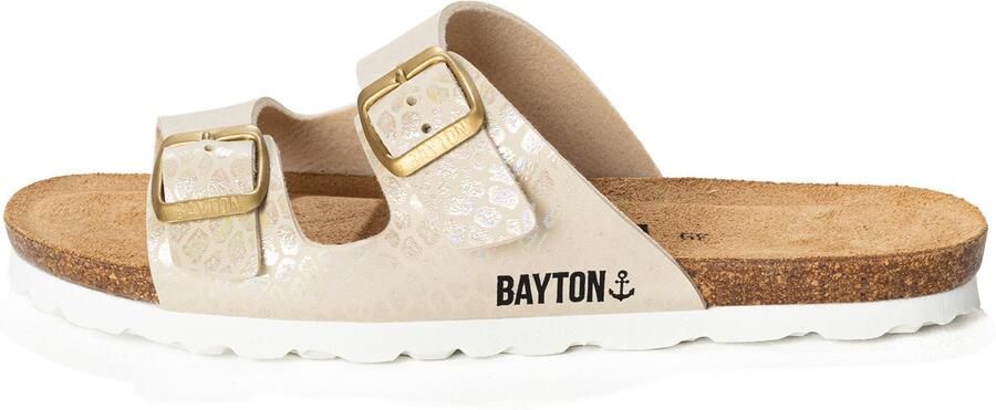 Bayton Muiltjes 'Astrakan' beige goud zwart