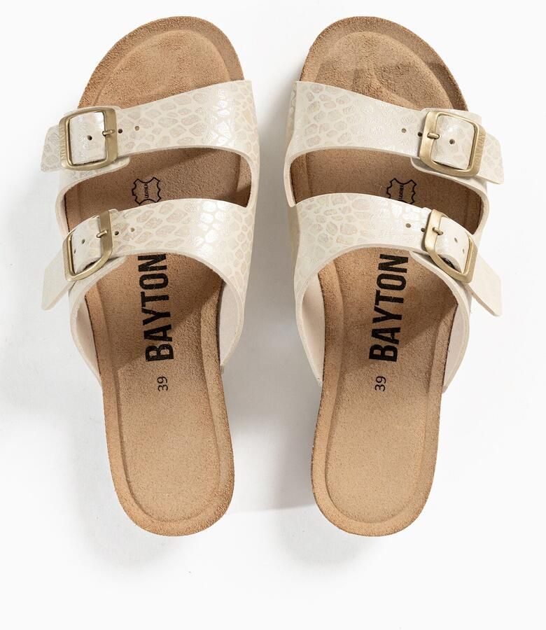 Bayton Muiltjes 'Astrakan' beige goud zwart - Foto 2