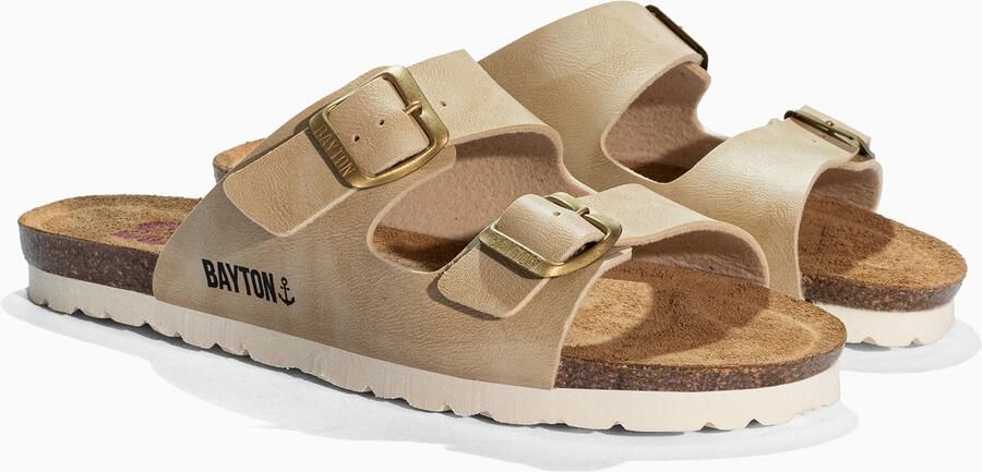 Bayton Muiltjes 'ASTRAKAN' beige zwart - Foto 5