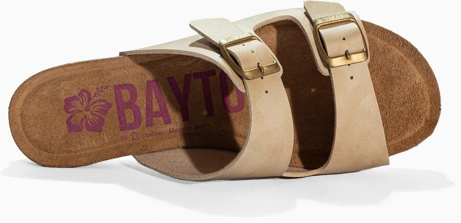 Bayton Muiltjes 'ASTRAKAN' beige zwart - Foto 4
