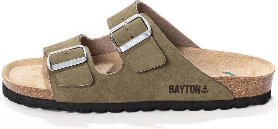 Bayton Muiltjes 'Athena' beige kaki zwart zilver