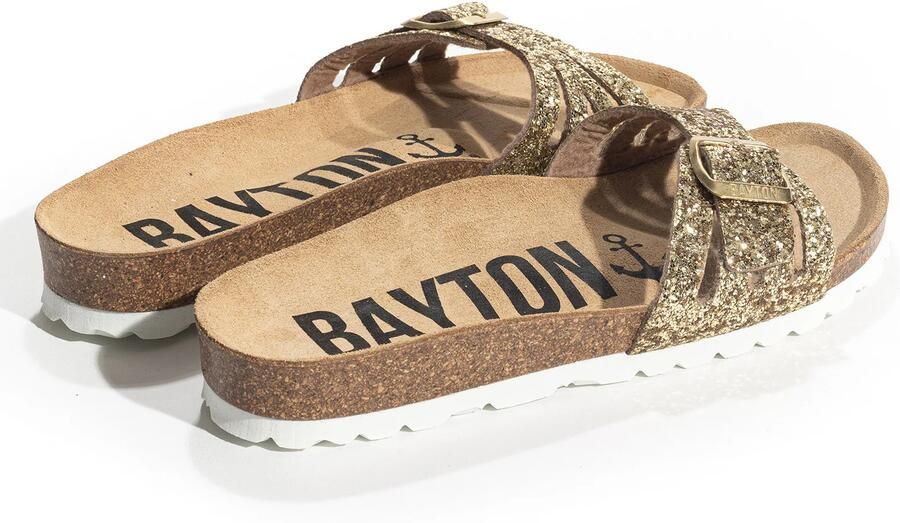 Bayton Muiltjes 'Athena' sand goud zwart - Foto 2