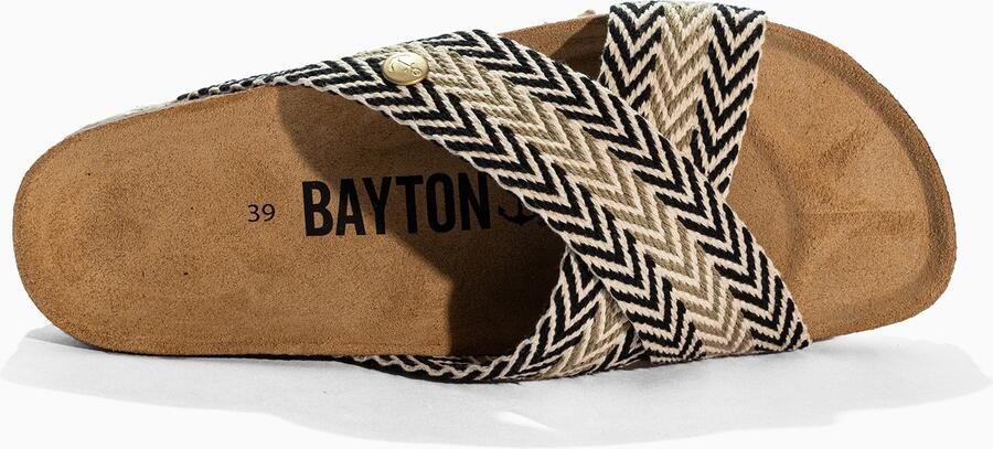 Bayton Muiltjes 'BURGOS' beige donkerbeige zwart - Foto 4