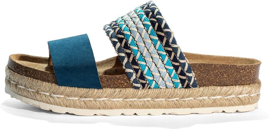 Bayton Muiltjes 'CADIX' blauw gemengde kleuren