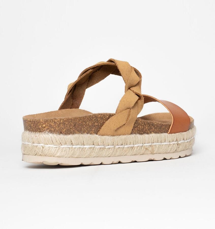 Bayton Muiltjes 'Clarence' beige bruin karamel cognac - Foto 2
