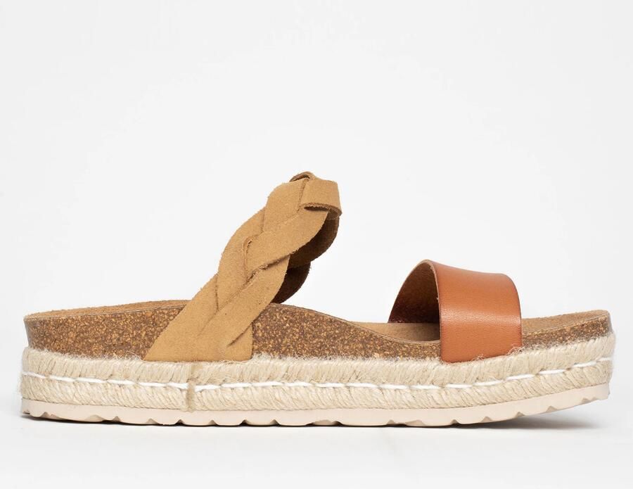 Bayton Muiltjes 'Clarence' beige bruin karamel cognac - Foto 4