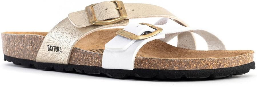 Bayton Muiltjes 'Cleo' beige wit - Foto 3