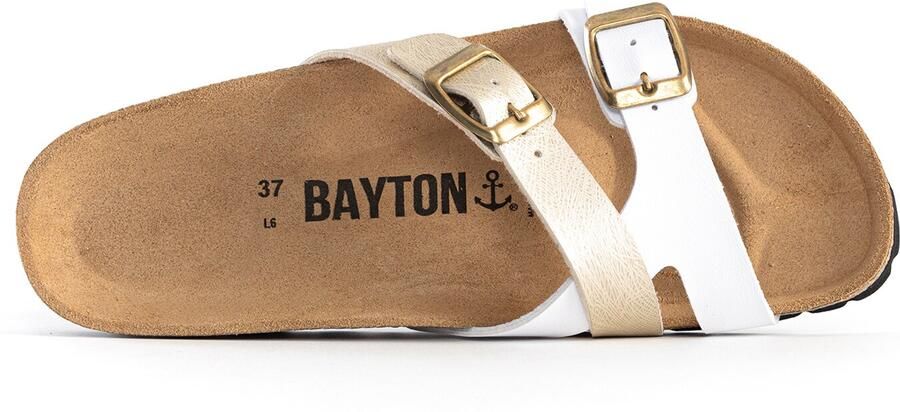 Bayton Muiltjes 'Cleo' beige wit - Foto 2
