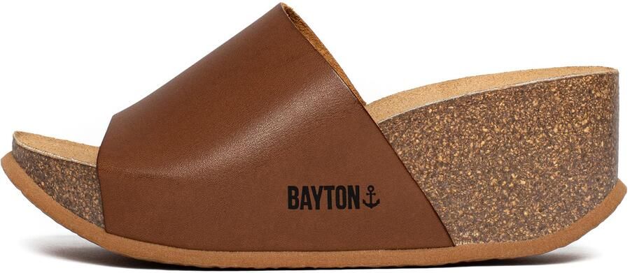 Bayton Muiltjes 'Fuerte' beige camel zwart