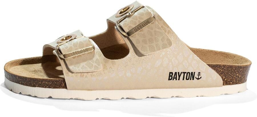 Bayton Muiltjes 'JANNY' beige lichtbeige zwart