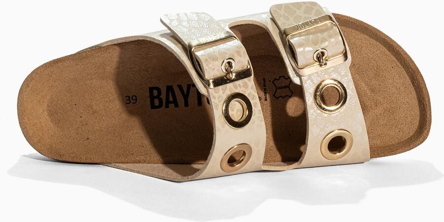 Bayton Muiltjes 'JANNY' beige lichtbeige zwart - Foto 5