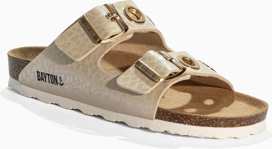 Bayton Muiltjes 'JANNY' beige lichtbeige zwart - Foto 2