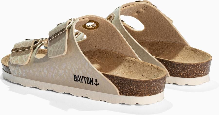 Bayton Muiltjes 'JANNY' beige lichtbeige zwart - Foto 3