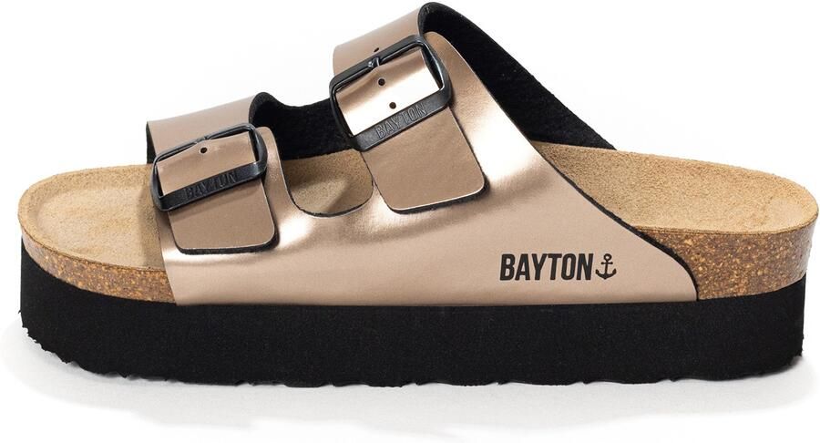 Bayton Muiltjes 'JAPET' beige brons zwart