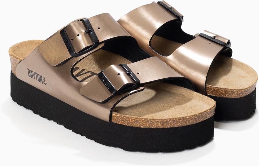 Bayton Muiltjes 'JAPET' beige brons zwart - Foto 4