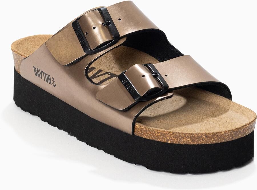 Bayton Muiltjes 'JAPET' beige brons zwart - Foto 2