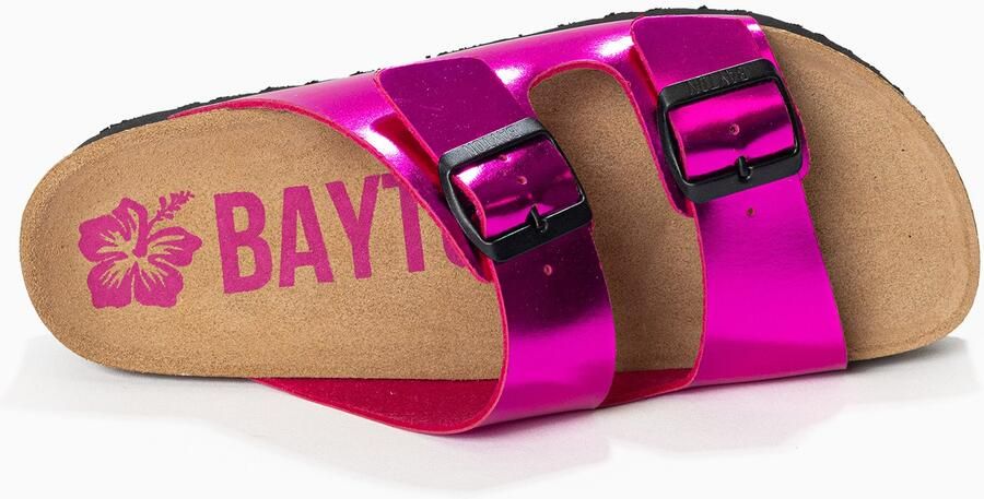 Bayton Muiltjes 'JAPET' lichtbruin fuchsia zwart - Foto 6