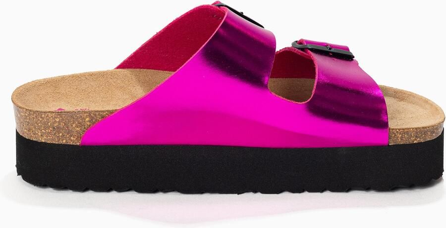 Bayton Muiltjes 'JAPET' lichtbruin fuchsia zwart - Foto 5
