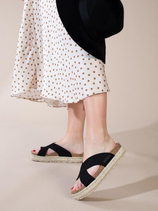 Bayton Muiltjes 'Penelope' beige zwart - Foto 2