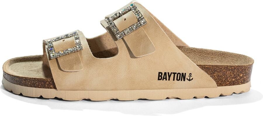 Bayton Muiltjes 'STRASS ATLAS' beige zwart