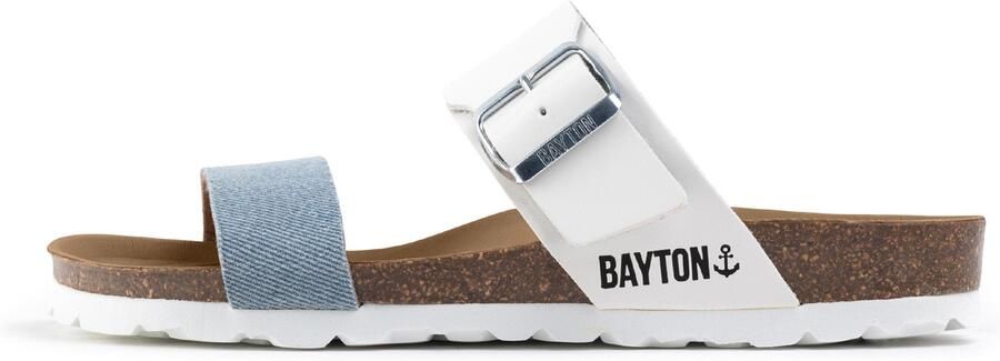 Bayton Muiltjes 'Valence' blauw denim wit