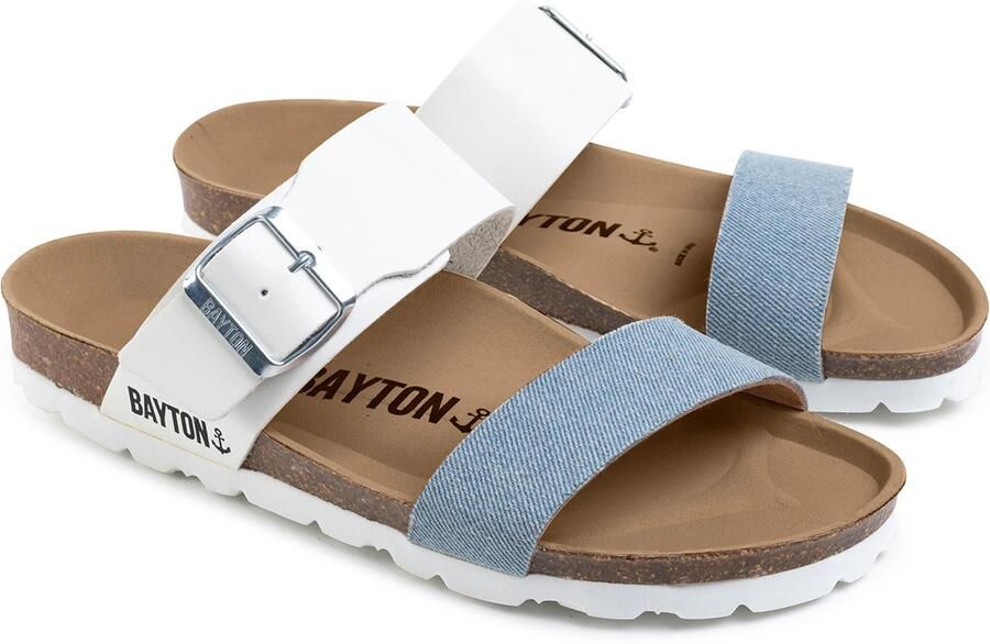 Bayton Muiltjes 'Valence' blauw denim wit - Foto 3