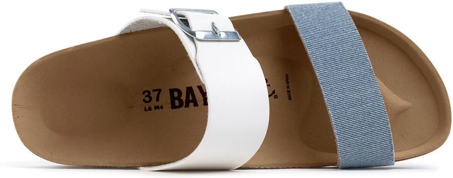 Bayton Muiltjes 'Valence' blauw denim wit - Foto 5