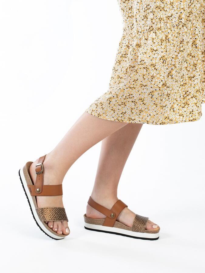 Bayton Sandaal 'Almeria' camel goud - Foto 2