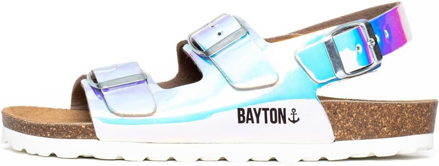 Bayton Sandaal 'CADET' donkerblauw lila magenta wit