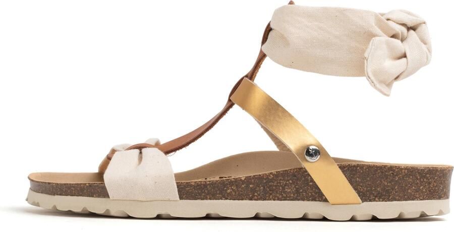 Bayton Sandaal 'Fonelle' lichtbeige bruin goud