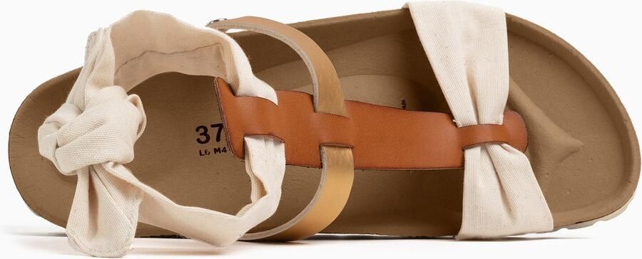 Bayton Sandaal 'Fonelle' lichtbeige bruin goud - Foto 4