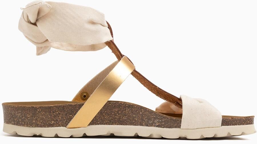 Bayton Sandaal 'Fonelle' lichtbeige bruin goud - Foto 3