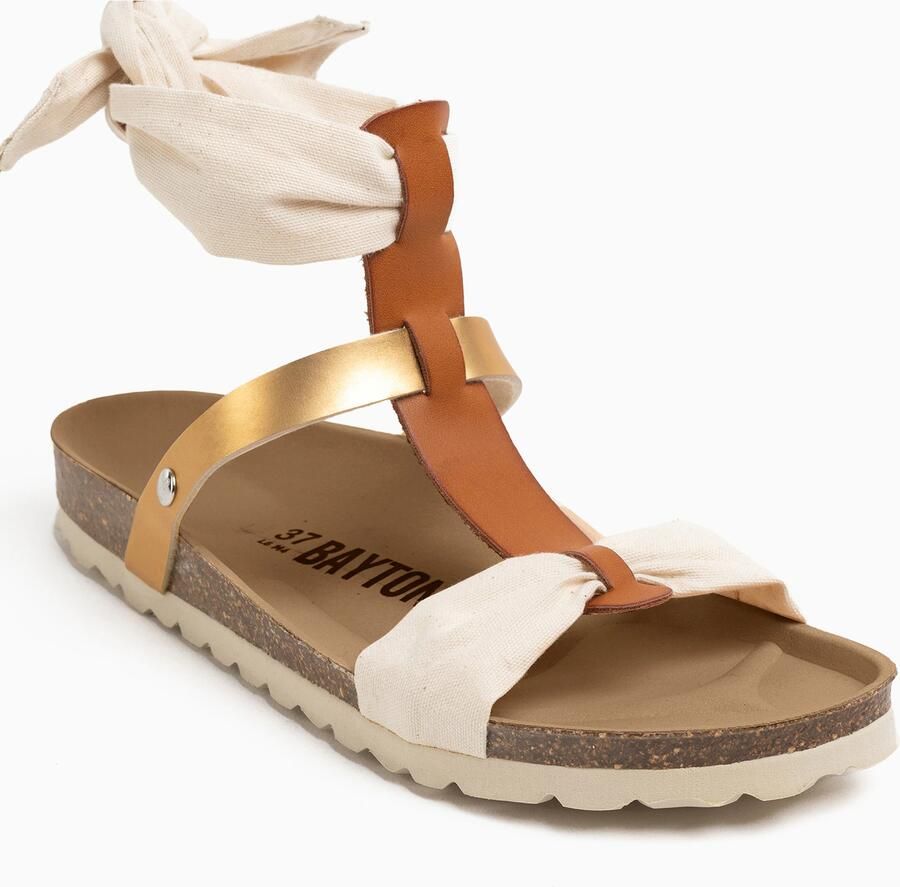 Bayton Sandaal 'Fonelle' lichtbeige bruin goud - Foto 2