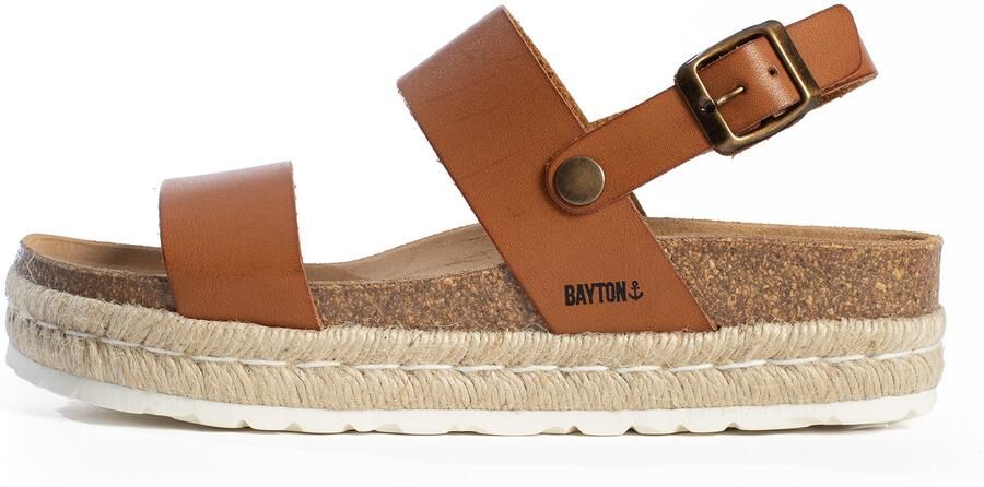 Bayton Sandaal 'Gaceo' beige bruin cognac zwart