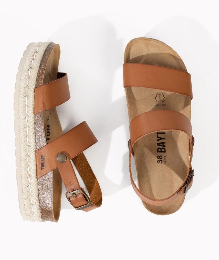 Bayton Sandaal 'Gaceo' beige bruin cognac zwart - Foto 2