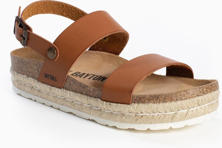 Bayton Sandaal 'Gaceo' beige bruin cognac zwart - Foto 6