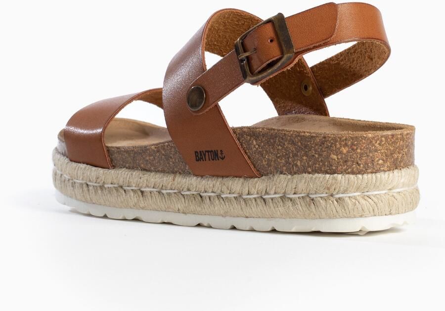Bayton Sandaal 'Gaceo' beige bruin cognac zwart - Foto 5