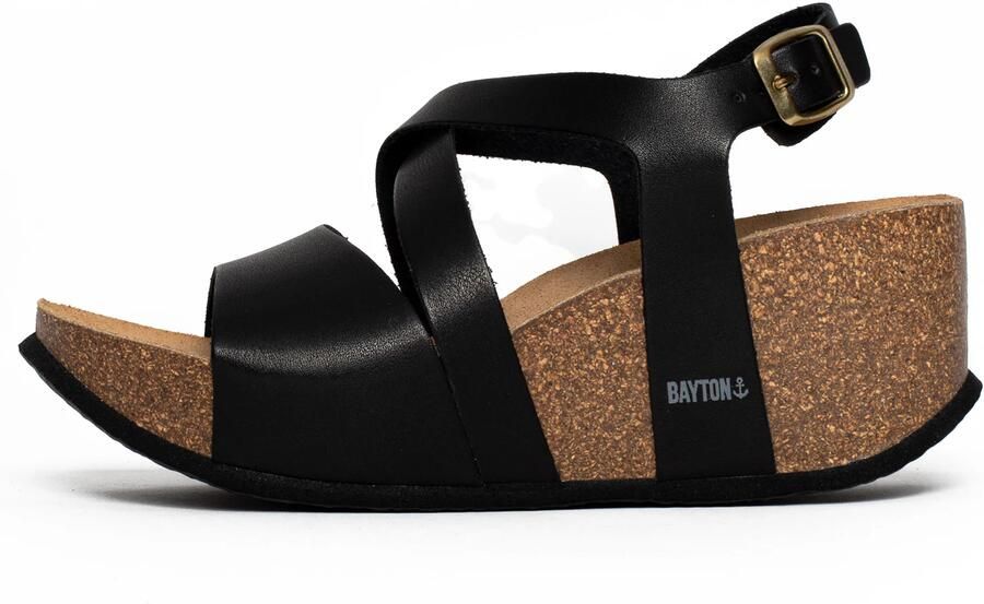 Bayton Sandaal 'Malaga' zwart