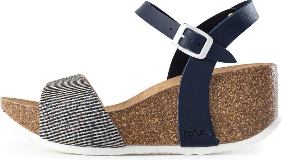 Bayton Sandaal 'Maya' blauw bruin wit