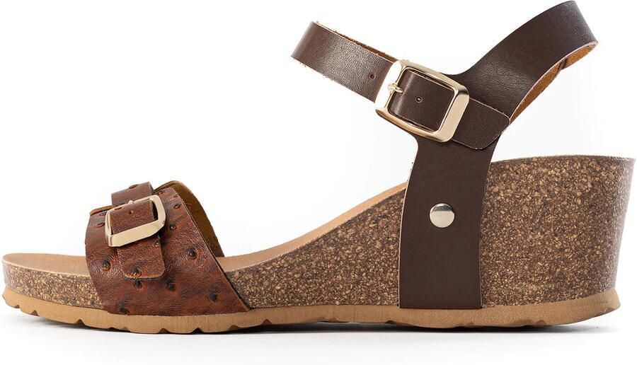 Bayton Sandaal 'Patrizia' beige bruin goud