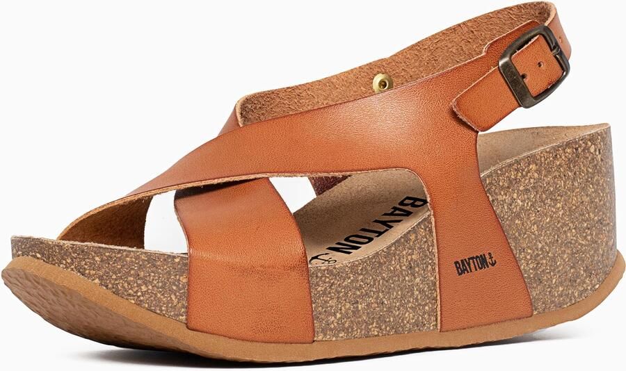Bayton Sandaal 'Rea' camel roestbruin - Foto 3