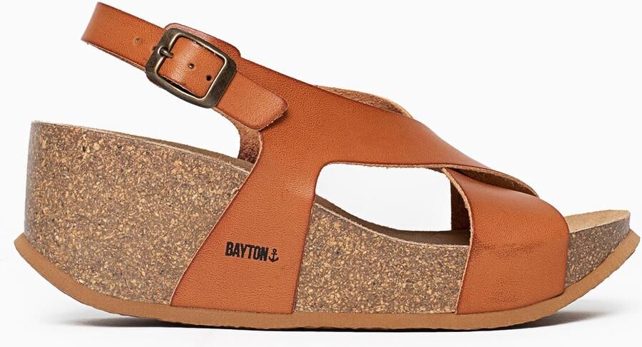 Bayton Sandaal 'Rea' camel roestbruin - Foto 5