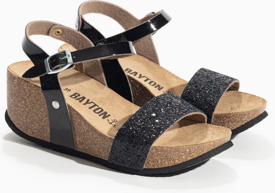 Bayton Sandaal 'RUDY' beige zwart - Foto 3