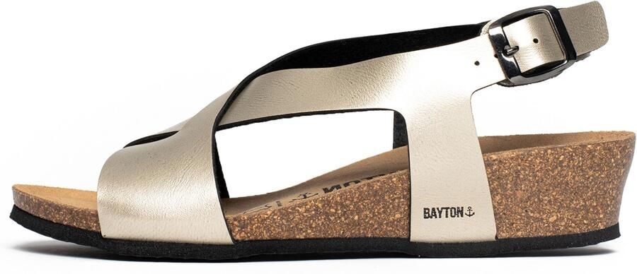 Bayton Sandaal 'Salamanque' bruin goud zwart