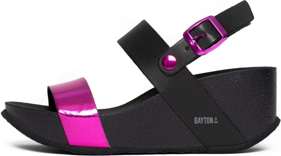 Bayton Sandaal 'Selene' fuchsia zwart