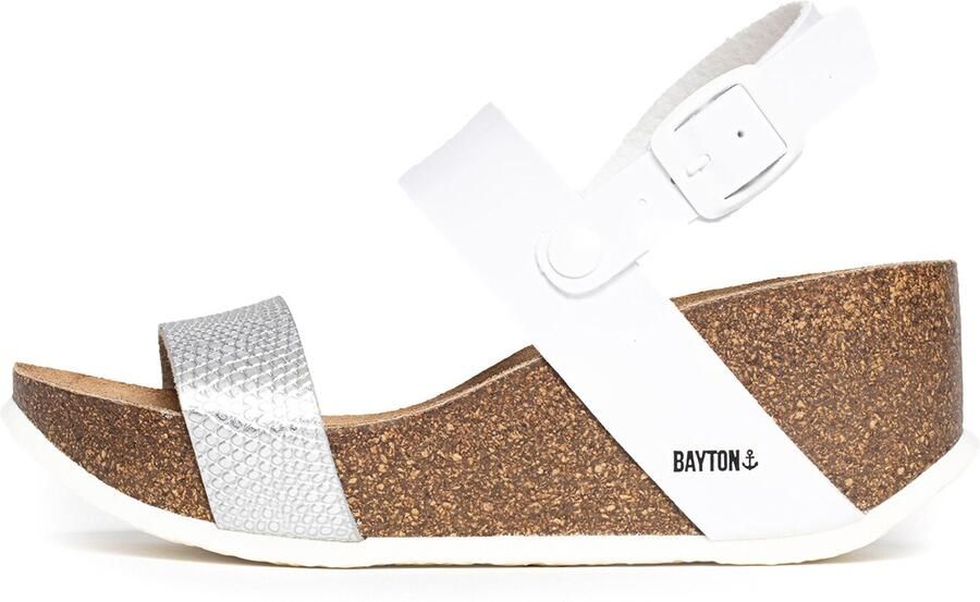 Bayton Sandaal 'Selene' zwart zilver wit
