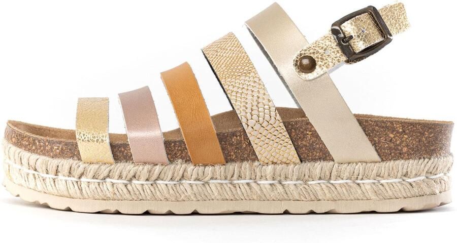 Bayton Sandaal 'Umbria' beige sand poederroze
